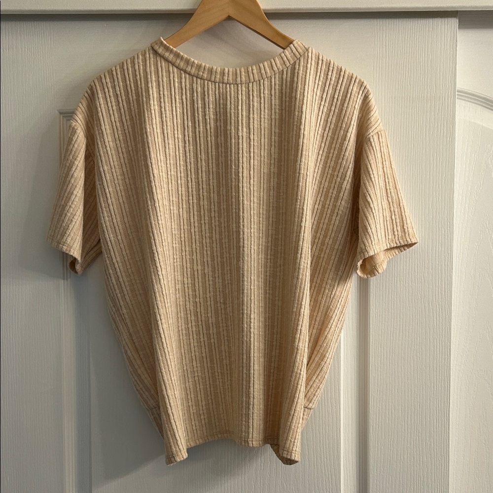 Baltic Born Beige Ribbed Blouse